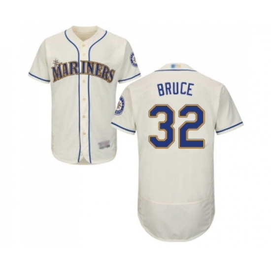 Men's Seattle Mariners #32 Jay Bruce Cream Alternate Flex Base Authentic Collection Baseball Jersey - Ujersey