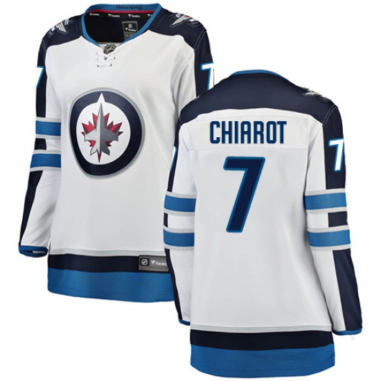 Women's Winnipeg Jets #7 Ben Chiarot Fanatics Branded White Away Breakaway NHL Jersey - Ujersey