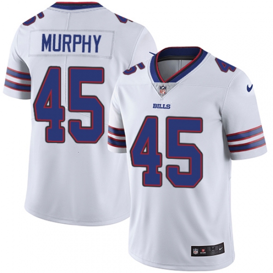 Men's Nike Buffalo Bills #45 Marcus Murphy White Vapor Untouchable Limited Player NFL Jersey - Ujersey