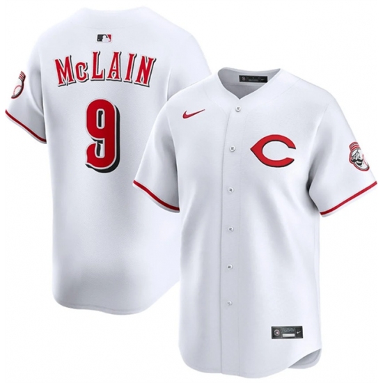 Men's Cincinnati Reds #9 Matt McLain White 2025 Home Limited Stitched Baseball Jersey - Ujersey
