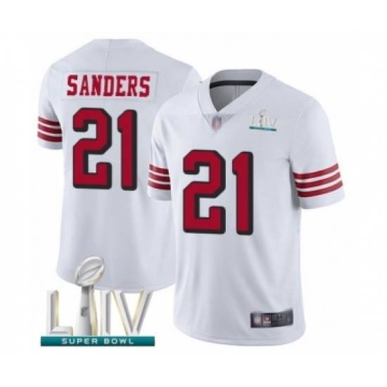 Youth San Francisco 49ers #21 Deion Sanders Limited White Rush Vapor Untouchable Super Bowl LIV Bound Football Jersey - Ujersey