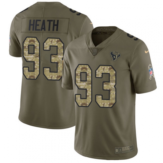 Men's Nike Houston Texans #93 Joel Heath Limited Olive/Camo 2017 Salute to Service NFL Jersey - Ujersey