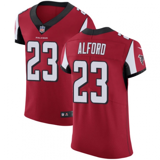 Men's Nike Atlanta Falcons #23 Robert Alford Red Team Color Vapor Untouchable Elite Player NFL Jersey - Ujersey