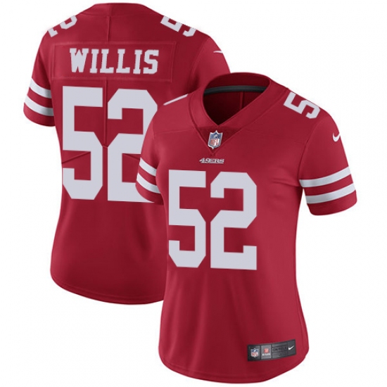 Women's Nike San Francisco 49ers #52 Patrick Willis Red Team Color Vapor Untouchable Limited Player NFL Jersey - Ujersey
