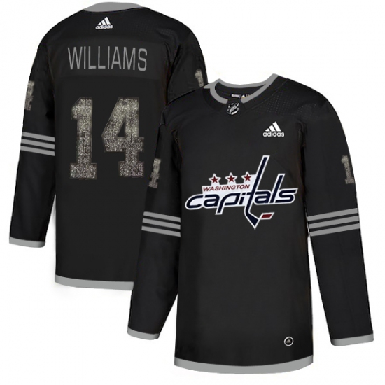 Men's Adidas Washington Capitals #14 Justin Williams Black  1 Authentic Classic Stitched NHL Jersey - Ujersey