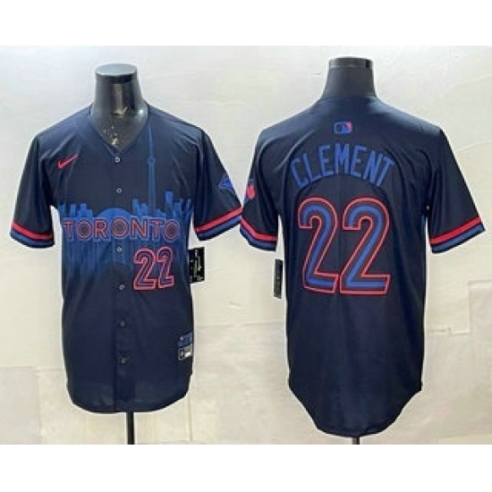 Men's Toronto Blue Jays #22 Ernie Clement Black City Limited Jersey - Ujersey