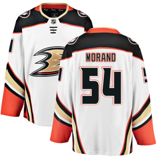 Men's Anaheim Ducks #54 Antoine Morand Fanatics Branded White Away Breakaway NHL Jersey - Ujersey