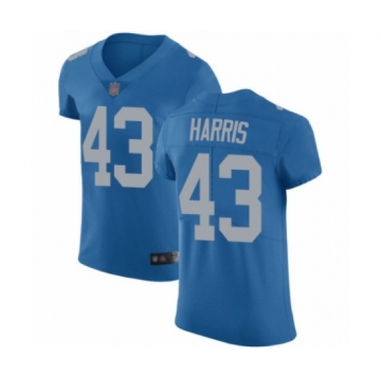 Men's Detroit Lions #43 Will Harris Blue Alternate Vapor Untouchable Elite Player Football Jersey - Ujersey
