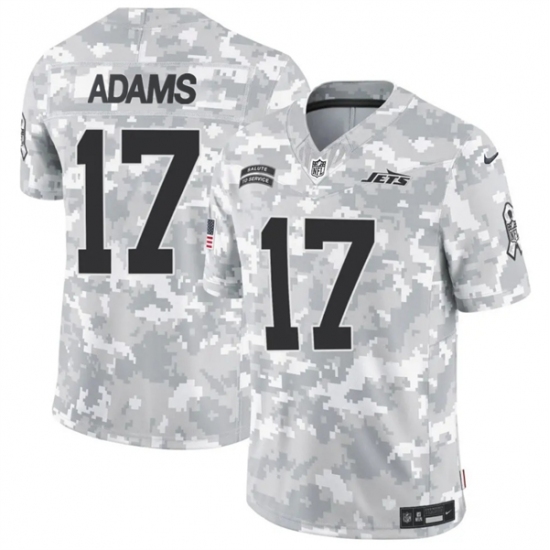 Men's New York Jets #17 Davante Adams 2024 F.U.S.E. Arctic Camo Salute to Service Limited Football Stitched Jersey - Ujersey