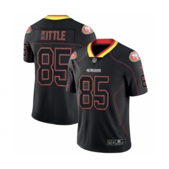 Men's San Francisco 49ers #85 George Kittle Limited Lights Out Black Rush Football Jersey - Ujersey
