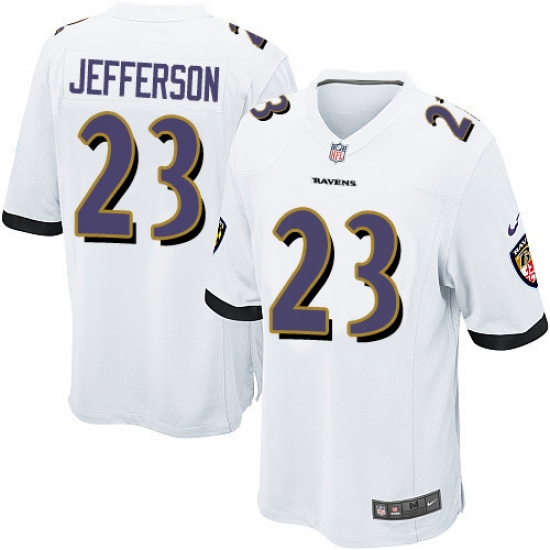 Youth Nike Baltimore Ravens #23 Tony Jefferson Game White NFL Jersey - Ujersey