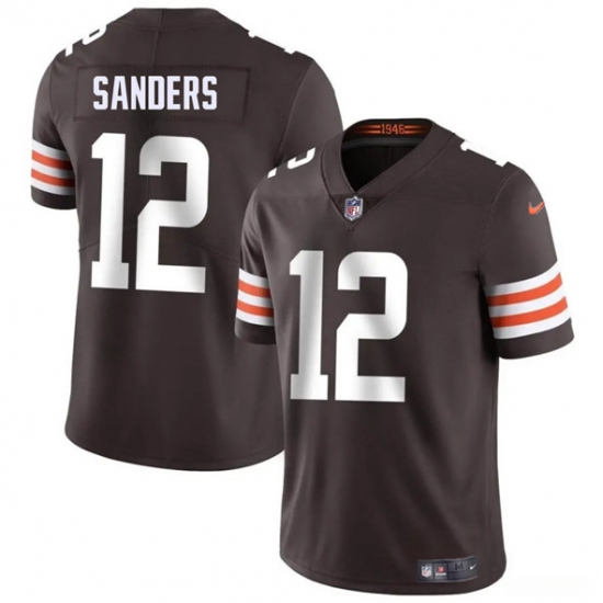 Men's Cleveland Browns #12 Shedeur Sanders Brown 2025 Vapor Limited Football Stitched Jersey - Ujersey