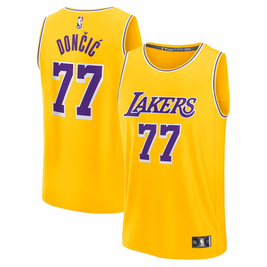 Men's Los Angeles Lakers Luka Dončić Fanatics Gold Big & Tall Fast Break Player Jersey - Icon Edition - Ujersey