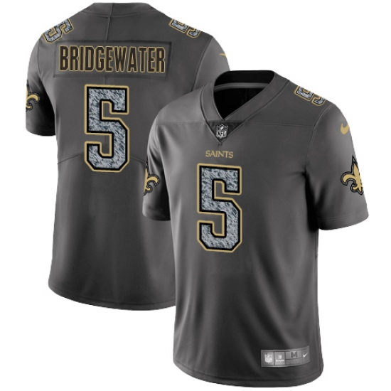 Youth Nike New Orleans Saints #5 Teddy Bridgewater Gray Static Vapor Untouchable Limited NFL Jersey - Ujersey