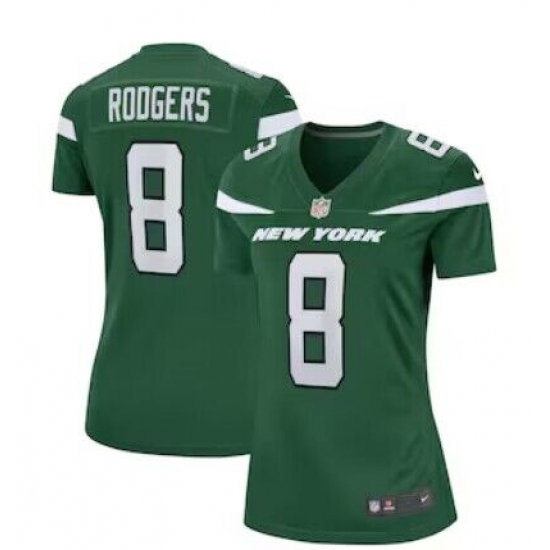 Women's New York Jets #8 Aaron Rodgers Green 2023 Vapor Untouchable Stitched Nike Limited Jersey - Ujersey
