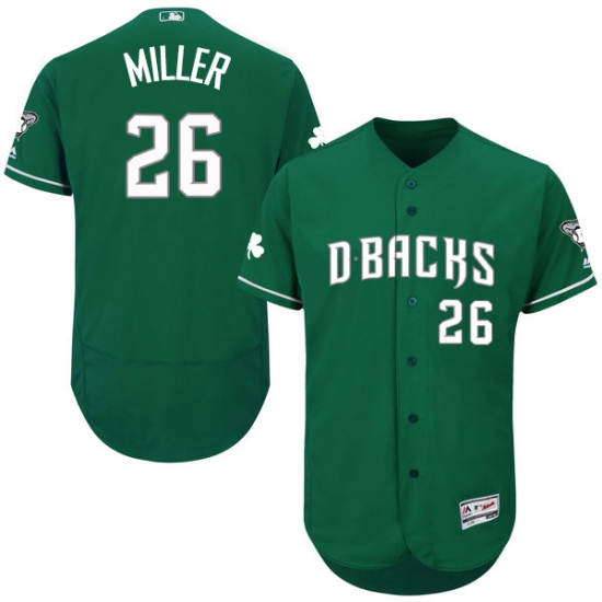 Men's Majestic Arizona Diamondbacks #26 Shelby Miller Green Celtic Flexbase Authentic Collection MLB Jersey - Ujersey