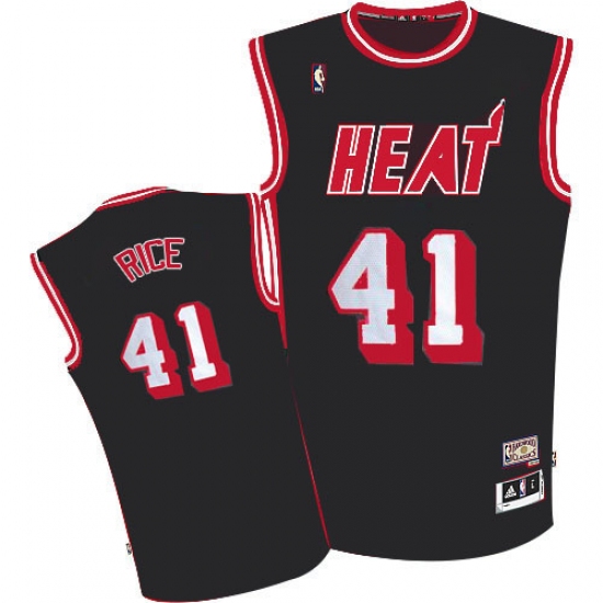 Men's Adidas Miami Heat #41 Glen Rice Authentic Black ABA Hardwood Classic NBA Jersey - Ujersey