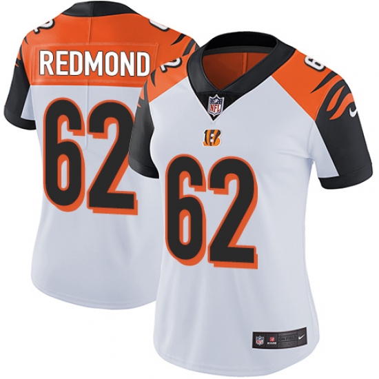 Women's Nike Cincinnati Bengals #62 Alex Redmond White Vapor Untouchable Limited Player NFL Jersey - Ujersey