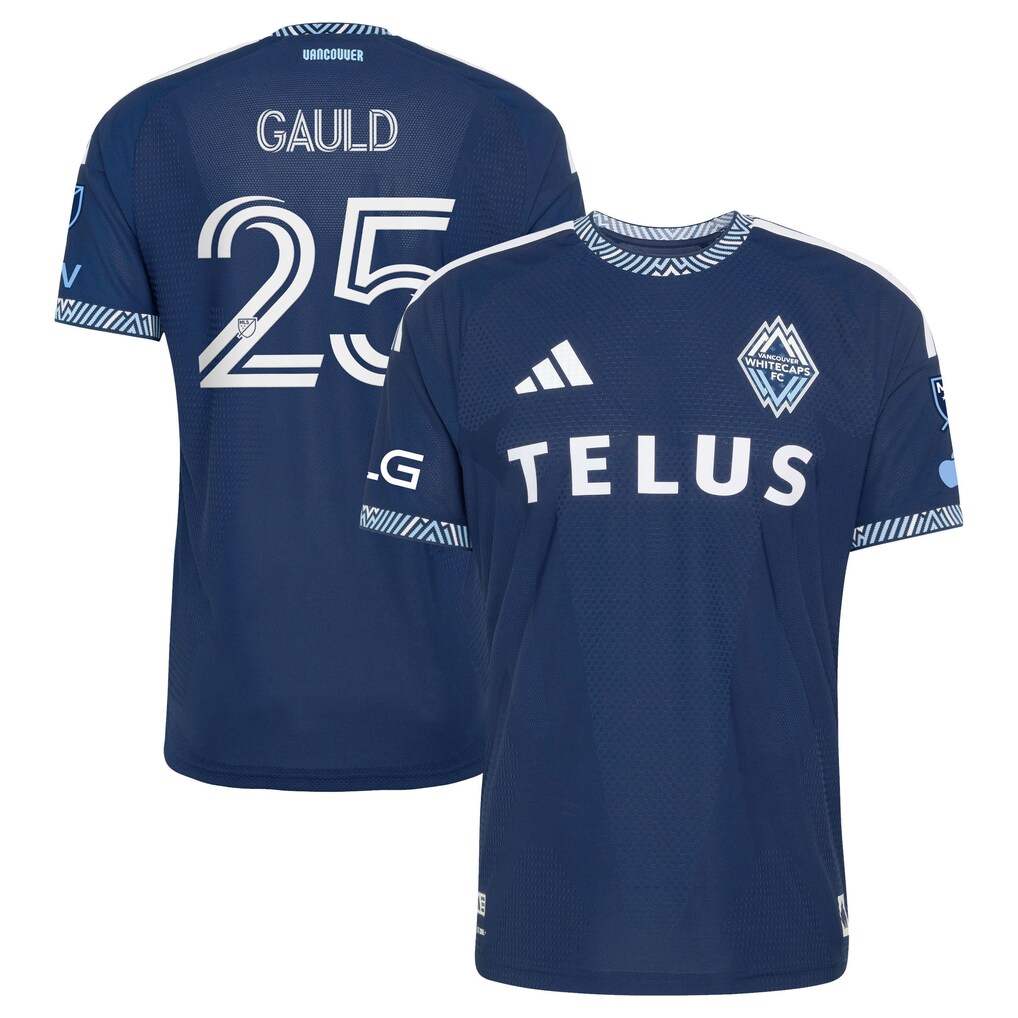 Men's Vancouver Whitecaps FC Ryan Gauld adidas Deep Sea Blue 2026 The Coastal Jersey On-Field Authentic Patch Jersey - Ujersey