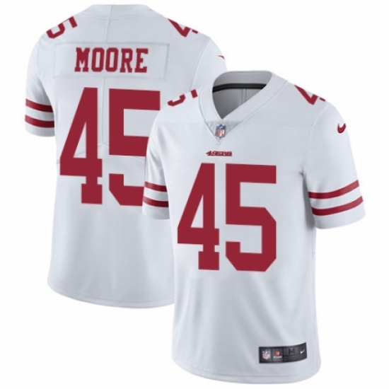 Youth Nike San Francisco 49ers #45 Tarvarius Moore White Vapor Untouchable Limited Player NFL Jersey - Ujersey