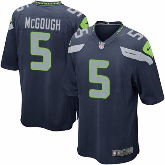 Men's Nike Seattle Seahawks #5 Alex McGough Game Navy Blue Team Color NFL Jersey - Ujersey