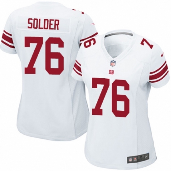 Women's Nike New York Giants #76 Nate Solder Game White NFL Jersey - Ujersey