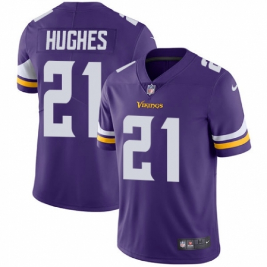 Men's Nike Minnesota Vikings #21 Mike Hughes Purple Team Color Vapor Untouchable Limited Player NFL Jersey - Ujersey