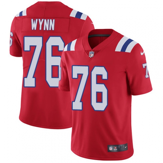 Youth Nike New England Patriots #76 Isaiah Wynn Red Alternate Vapor Untouchable Limited Player NFL Jersey - Ujersey