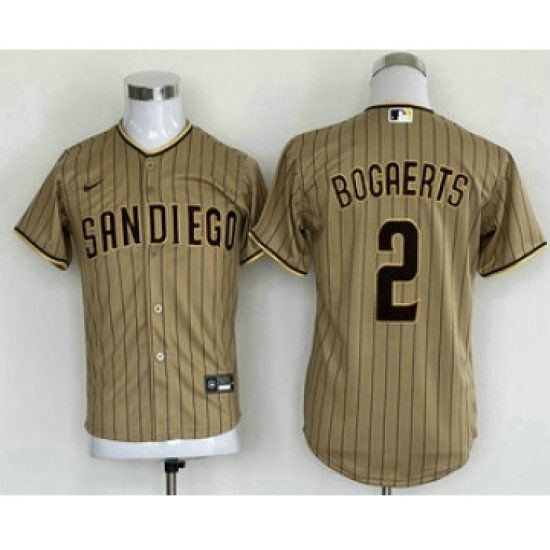 Youth San Diego Padres #2 Xander Bogaerts Grey Cool Base Stitched Baseball Jersey - Ujersey