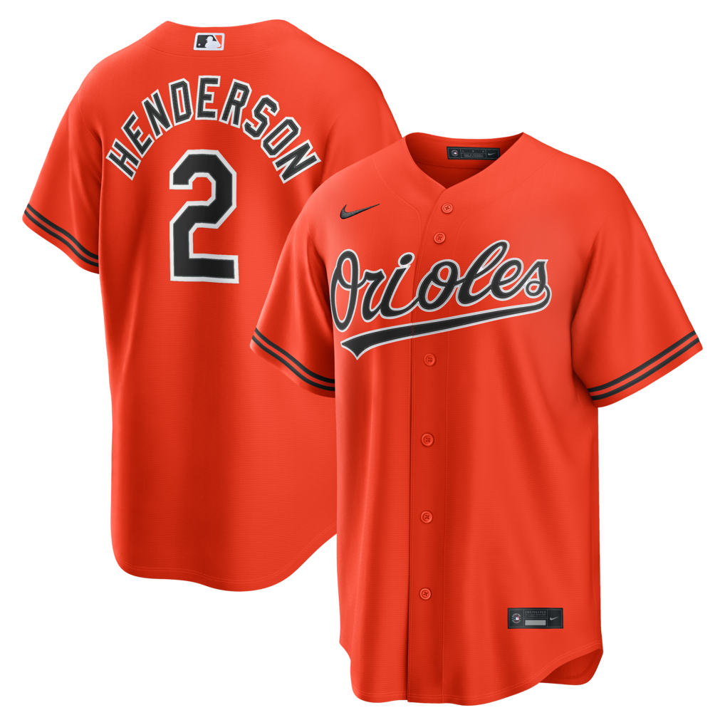 Men's Baltimore Orioles Gunnar Henderson Nike Orange Alternate 2 Replica Jersey - U-jersey