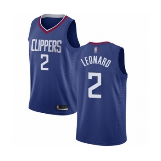Women's Los Angeles Clippers #2 Kawhi Leonard Authentic Blue Basketball Jersey - Icon Edition