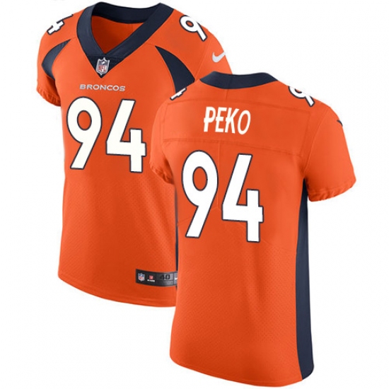 Men's Nike Denver Broncos #94 Domata Peko Orange Team Color Vapor Untouchable Elite Player NFL Jersey - Ujersey