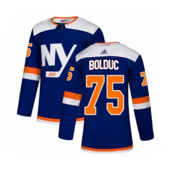 Men's New York Islanders #75 Samuel Bolduc Authentic Blue Alternate Hockey Jersey