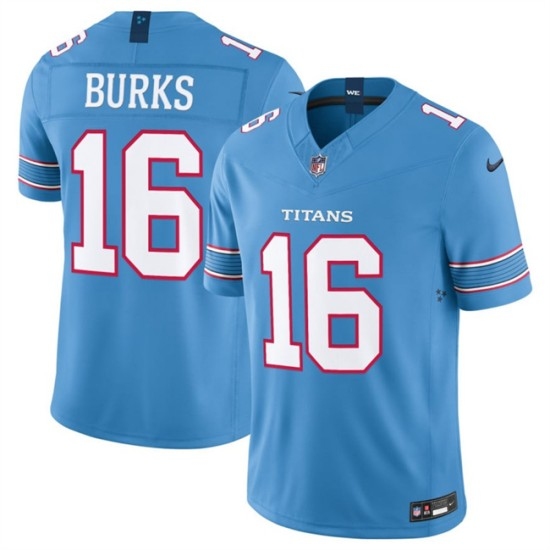 Men's Tennessee Titans #16 Treylon Burks Light Blue 2026 F.U.S.E. Vapor Limited Stitched Football Jersey - Ujersey