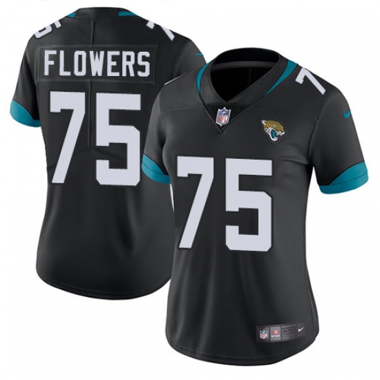 Women's Nike Jacksonville Jaguars #75 Ereck Flowers Black Team Color Vapor Untouchable Limited Player NFL Jersey - Ujersey