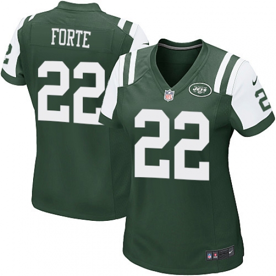 Women's Nike New York Jets #22 Matt Forte Game Green Team Color NFL Jersey - Ujersey