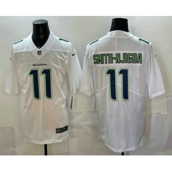 Men's Seattle Seahawks #11 Jaxon Smith-Njigba Limited White Fashion Vapor Jersey - Ujersey
