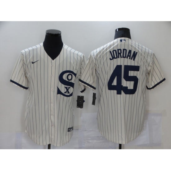 Men's Nike Chicago White Sox #45 Michael Jordan Cream Game 2021 Field of Dreams Jersey - Ujersey