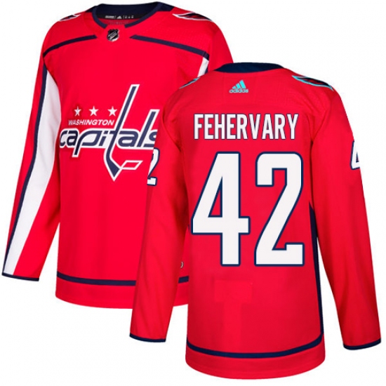 Youth Adidas Washington Capitals #42 Martin Fehervary Premier Red Home NHL Jersey - Ujersey