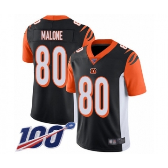 Men's Cincinnati Bengals #80 Josh Malone Black Team Color Vapor Untouchable Limited Player 100th Season Football Jersey - Ujersey