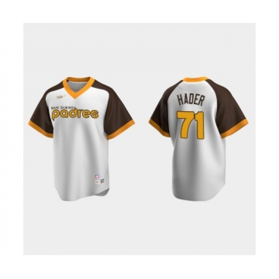Mens San Diego Padres #71 Josh Hader Nike White Pullover Cooperstown Collection Jersey - Ujersey