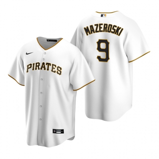 Men's Nike Pittsburgh Pirates #9 Bill Mazeroski White Home Stitched Baseball Jersey - Ujersey