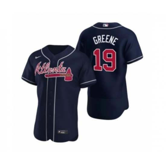 Men's Atlanta Braves #19 Shane Greene Nike Navy Authentic 2020 Alternate Jersey - Ujersey