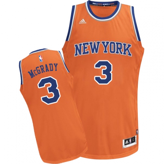 Men's Adidas New York Knicks #3 Tracy McGrady Swingman Orange Alternate NBA Jersey - Ujersey