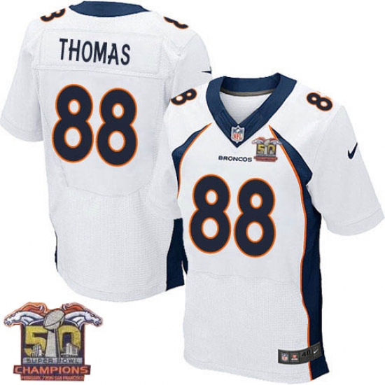 Men's Nike Denver Broncos #88 Demaryius Thomas Elite White Super Bowl 50 Champions NFL Jersey - Ujersey