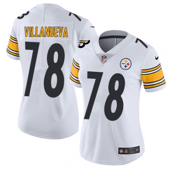 Women's Nike Pittsburgh Steelers #78 Alejandro Villanueva Elite White NFL Jersey - Ujersey