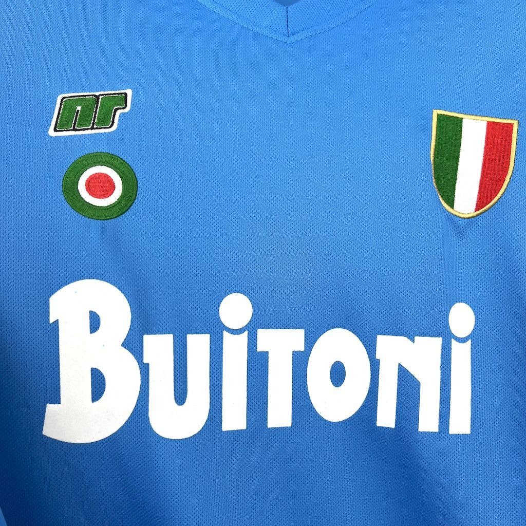 Napoli Retro Soccer Jersey Home Custom Maradona Shirt 1987-88 - ujerseystore