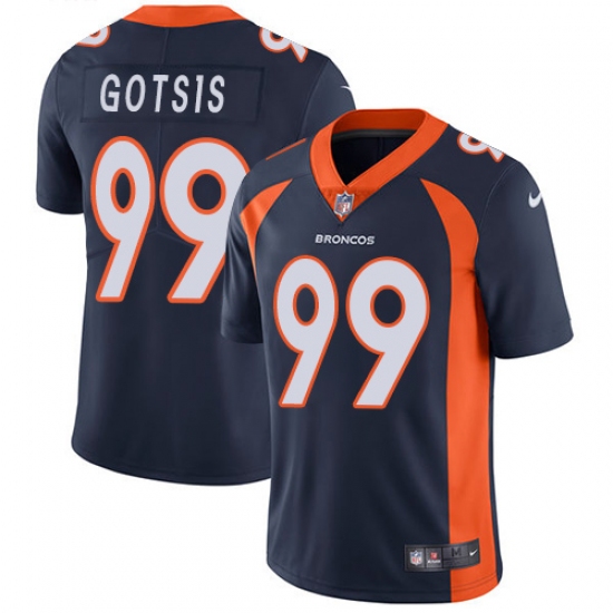 Men's Nike Denver Broncos #99 Adam Gotsis Navy Blue Alternate Vapor Untouchable Limited Player NFL Jersey - Ujersey