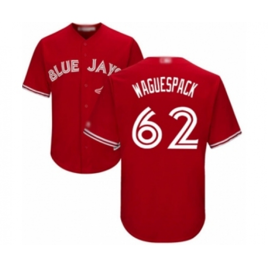 Youth Toronto Blue Jays #62 Jacob Waguespack Authentic Scarlet Alternate Baseball Player Jersey - Ujersey