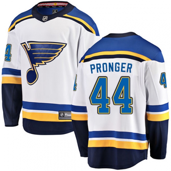 Youth St. Louis Blues #44 Chris Pronger Fanatics Branded White Away Breakaway NHL Jersey - Ujersey